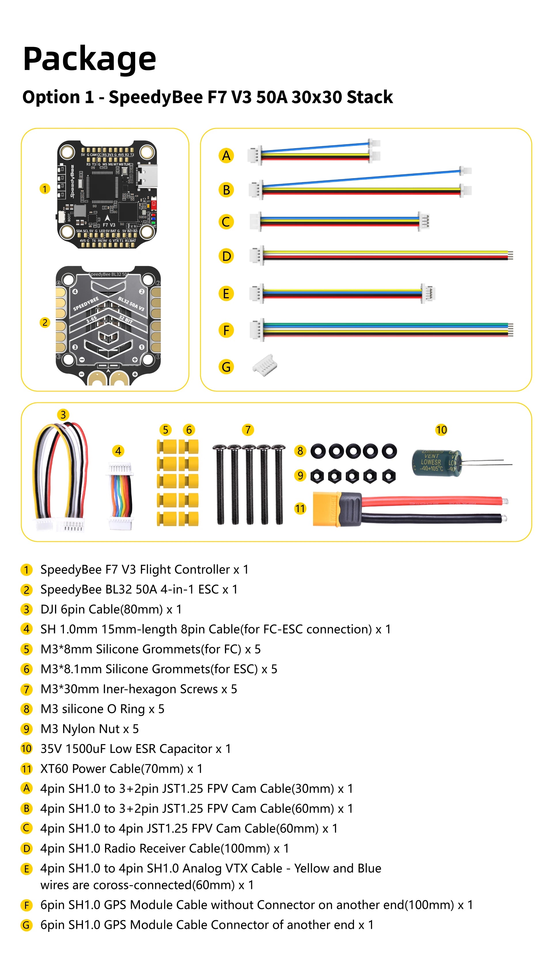 SpeedyBee F7 V3 BL32 50A 30x30 Stack Blackbox Data Analyze iNAV Betaflight Emuflight Wireless Firmware Flasher 28 SpeedyBee F7 V3 BL32 50A 30x30 Stack, Package Option 1 - SpeedyBee F7 V3 SOA 30x30