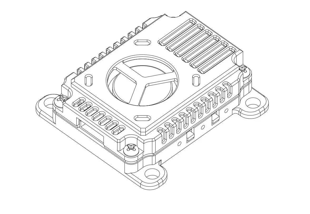 5.8GHz 3W 48CH VTX, Input voltage: DC 7V-36V, supporting 2-8S battery input