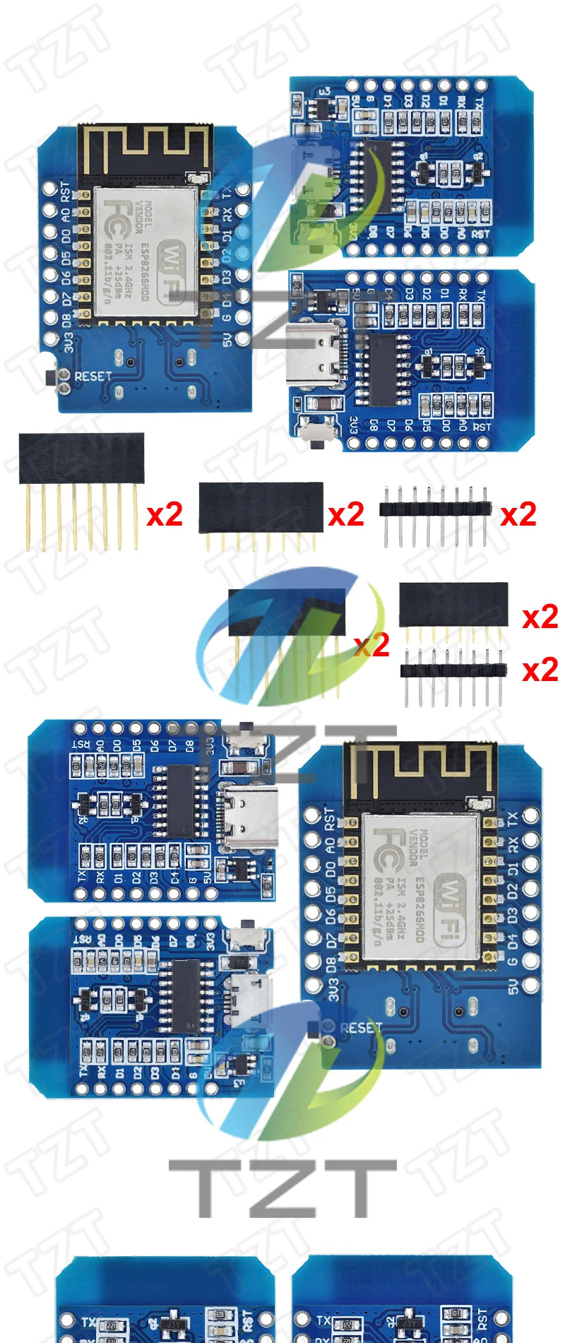 D1 Mini TYPE-C/MICRO ESP8266 ESP-12F CH340G V2 USB D1 Mini WIFI Development Board D1 Mini NodeMCU Lua IOT Board 3.3V With Pins 23 Mobile phone application with surface-mount device (SMD) component.