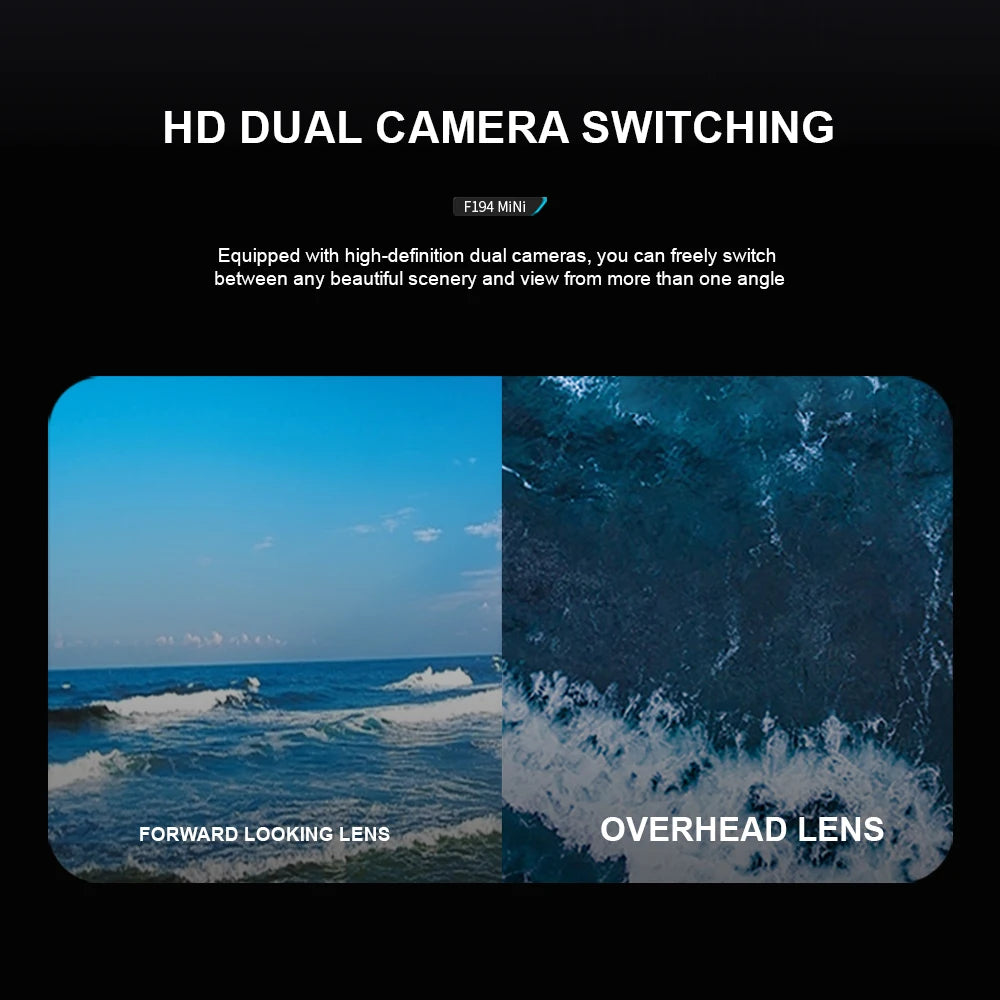 F194 GPS Drone - 1KM 5G 4K HD Dual Camera Fixed Height Brushless WIFI FPV Foldable Quadcopter Professional Camera Drone 19 F194 GPS Drone, F194 MiNi Equipped with high-definition dual cameras, you can