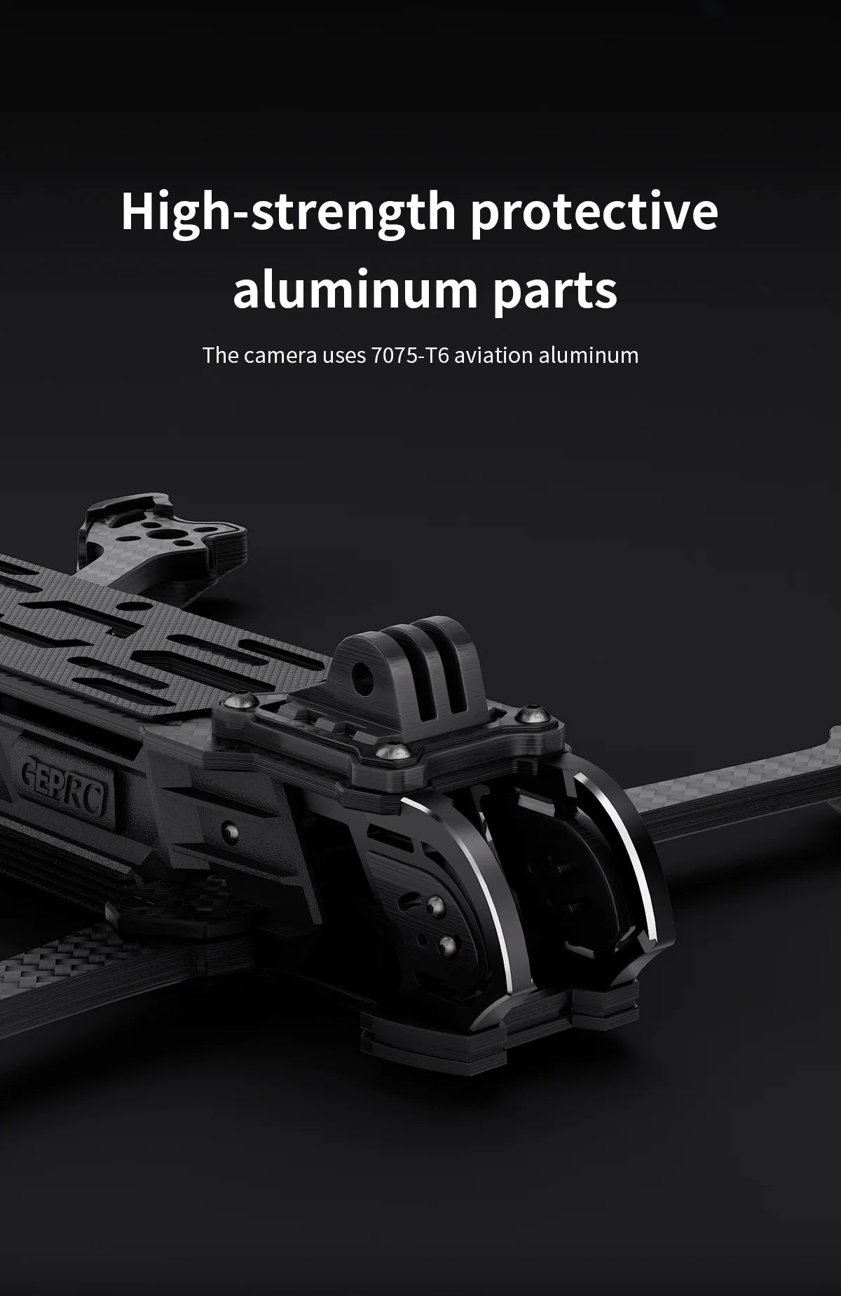 GEP-MOZ7 Frame 7Inch Parts Propeller Accessory, high-strength protective aluminum parts The camera uses 7075-T6 aviation aluminum