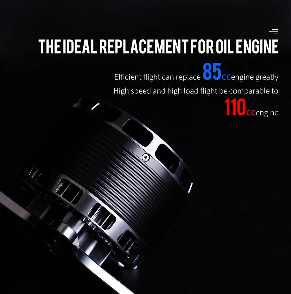T-MOTOR AT8030 85CC KV160/KV190 AT80 Brushless Drone Motor Series Power And Balanced Excellent Control 8 T-MOTOR, Efficient flight can replace 85ccengine greatly High speed and high load flight be comparable