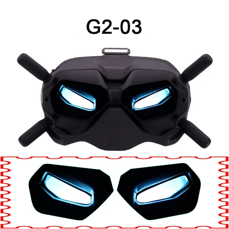 PVC Big Eyes Skin Stickers for DJI Goggles V2 - Flight Glasses Decal Decorative Film for DJI Avata / FPV Camera Drone Accessories