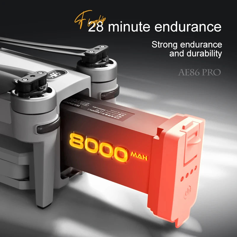 AE86 Pro Max Drone, 28 minute endurance and durability AE86 PRO 8000' MAH