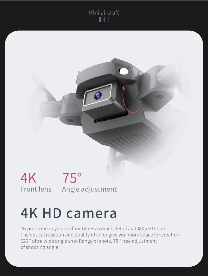 QJ KY905 Mini Drone - Profesional 4K Camera Wifi FPV Foldable Dron Quadcopter One-Key Return 360 Rolling RC Helicopter Kid Toys 41 QJ KY905 Mini Drone, mini aircraft 4k 758 front lens angle adjustment 4k h
