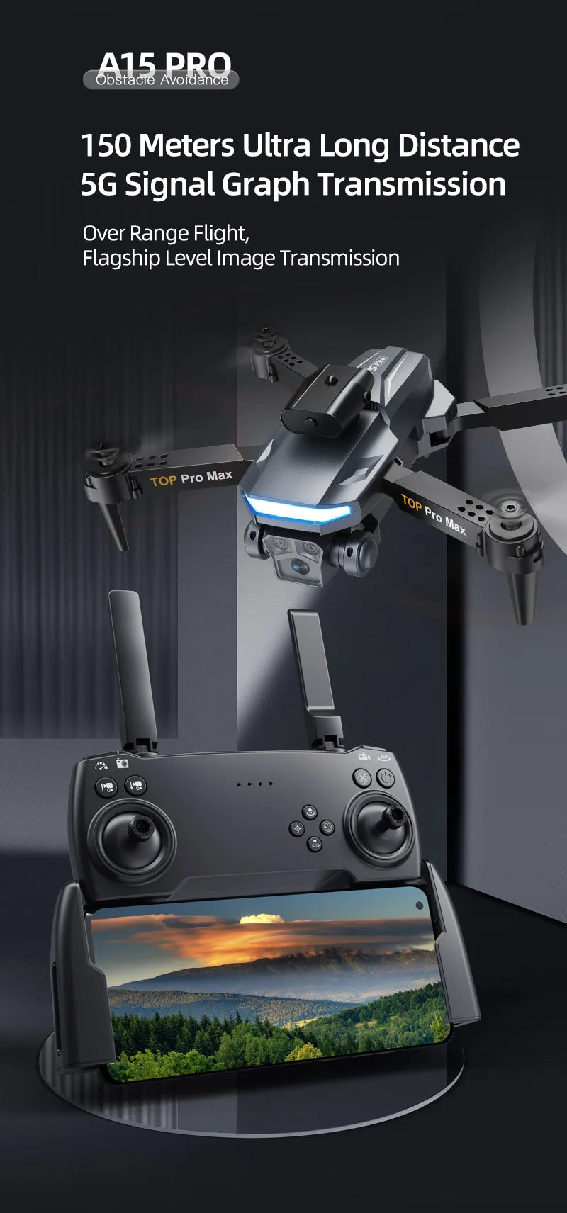 A15 Drone, 425 icle rrq 150 meters ultra long distance