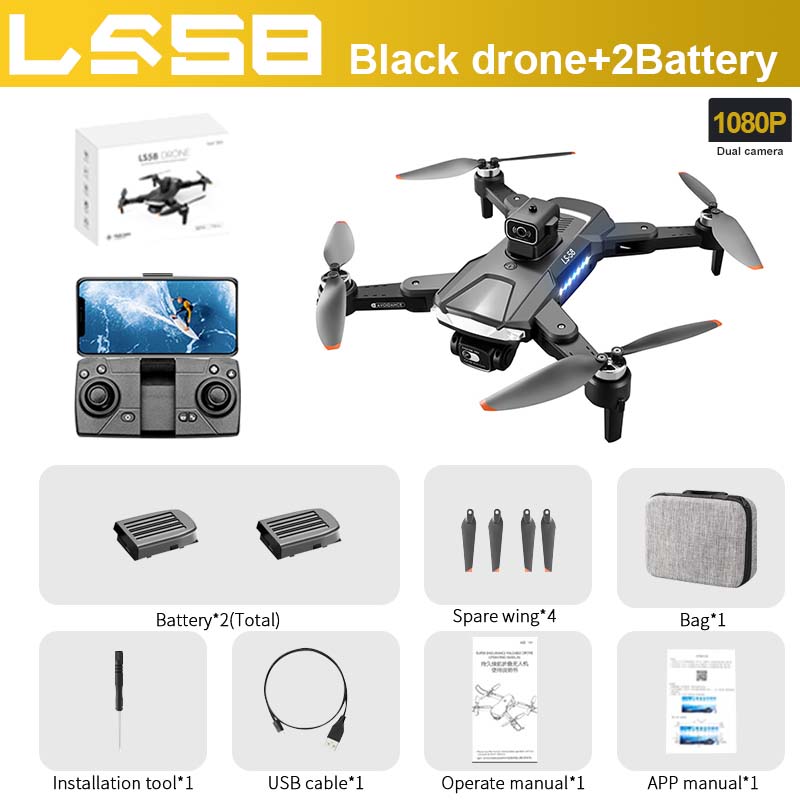 LS58 Drone, 2(Total) Spare wing* 4 Bag"1