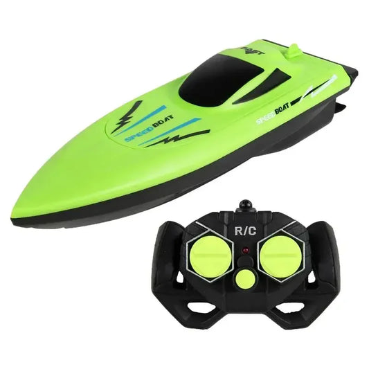 RC Boat for Kids, Waterproof Double‑Propeller Remote Control Boat, 2.4G Pool/Bath Toy, ABS, AA Battery Powered