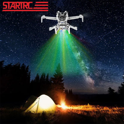 STARTRC Landing Gear with LED Light for DJI Mini 4 Pro, Foldable Extension Skids, 20mm Height Increase, ABS, 60‑min Use