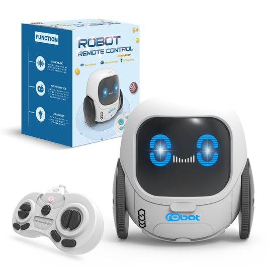 Circular Chubby Cartoon Q Version - Smart Remote Control Robot Rotating Dance Electric Toy Light Music Brinquedos interativos para crianças