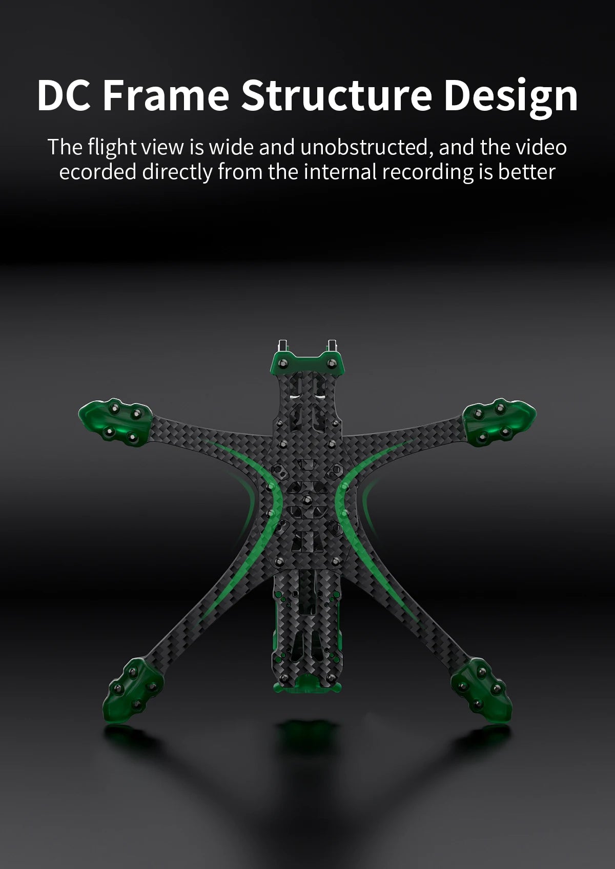 GEPRC GEP-MK5D O3 Frame, DC Frame Structure Design The flight view is wide and unobstructed, and the video 
