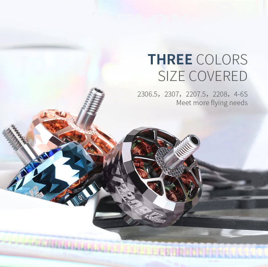 T-MOTOR V2207.5 V2 Brushless Motor Veloce Series Solid While Pretty For Drone 8 T-MOTOR, THREE COLORS SIZE COVERED 2306.5, 2307,2