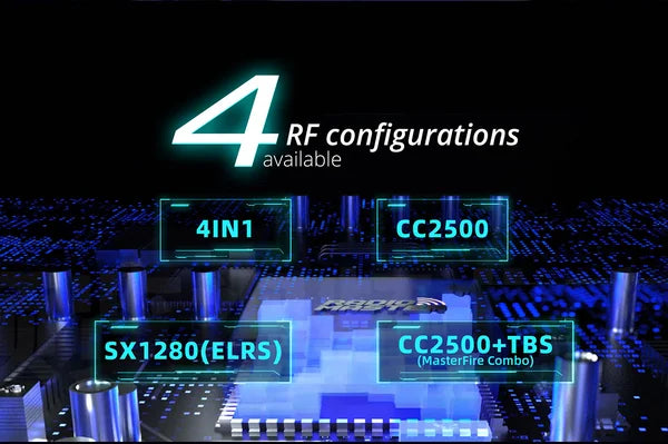 4 RF configurations available 4INT cc2500 SX128O(
