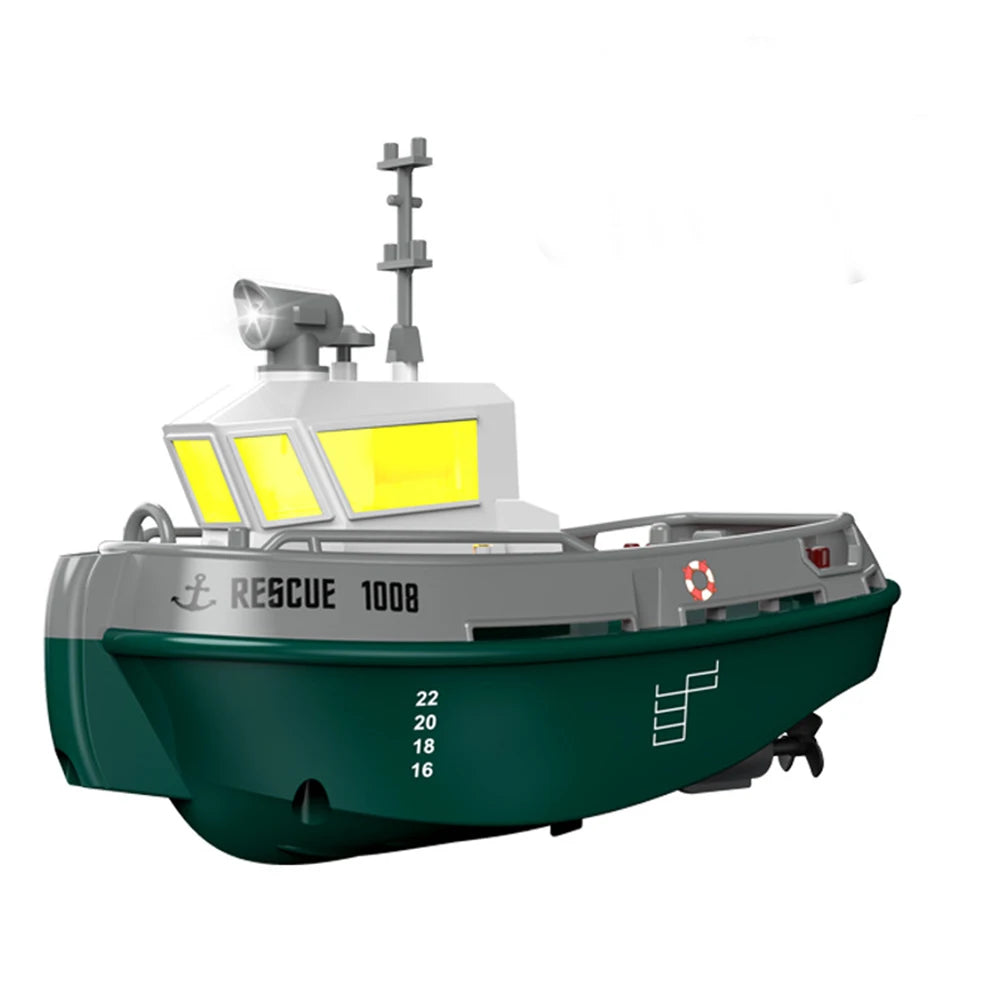 WLtoys S820 RC Boat 2.4G Dual-Motor Tugboat, 4CH, 8 Km/h, 50 m Range, 3.7V 600mAh, Ready-to-Go