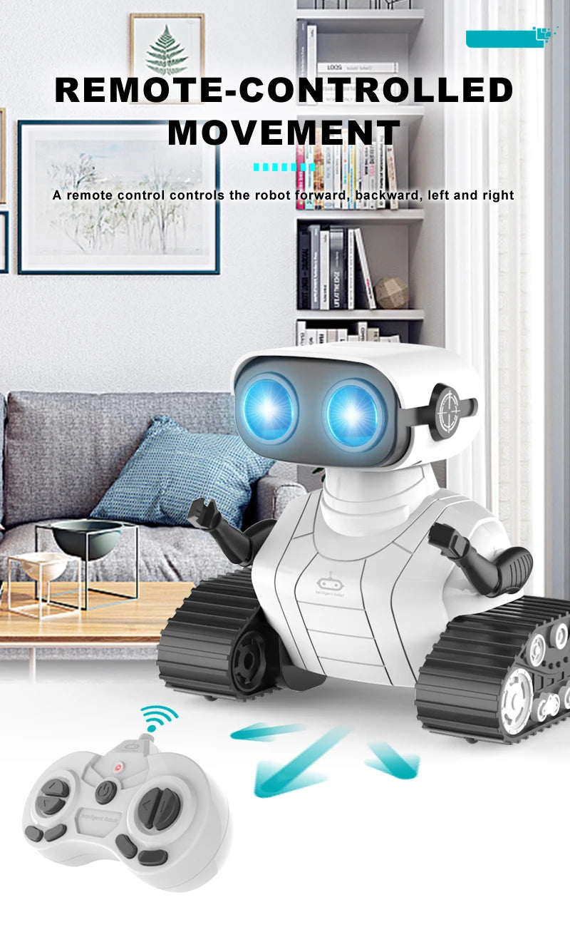 Smart Robot Rechargeable RC Ebo Robot - Toy, REMOTE-CONTROLLED MOVEMENT A remote control controls the robot forward,