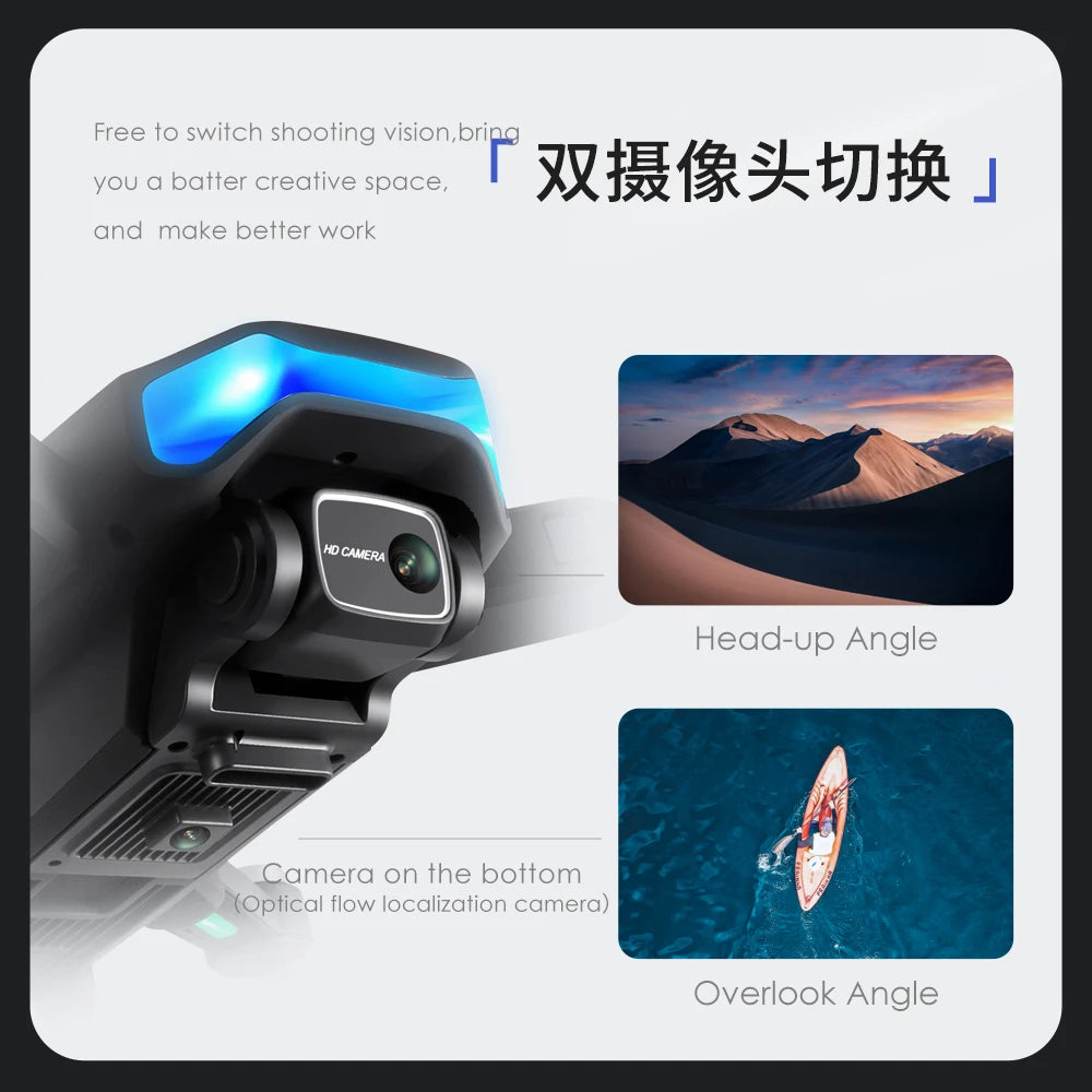 LS38 Drone - GPS 4K HD WIFI FPV Drone 1080P Camera Height Hold RC Foldable Quadcopter Dron Rc Helicopter Drone Gift Toy Professional Camera Drone 18 LS38 Drone, Free to switch shooting vision,bri YOU batter creative space Zririettk