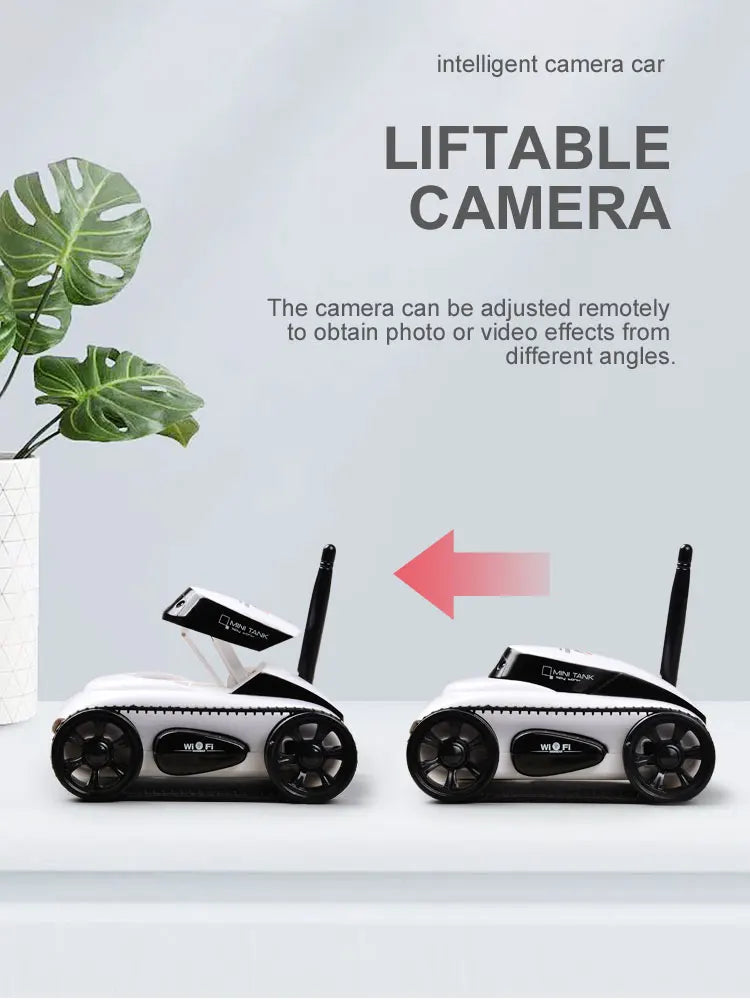 intelligent camera car camera can be adjusted remotely to obtain photo or video effects from different angles .