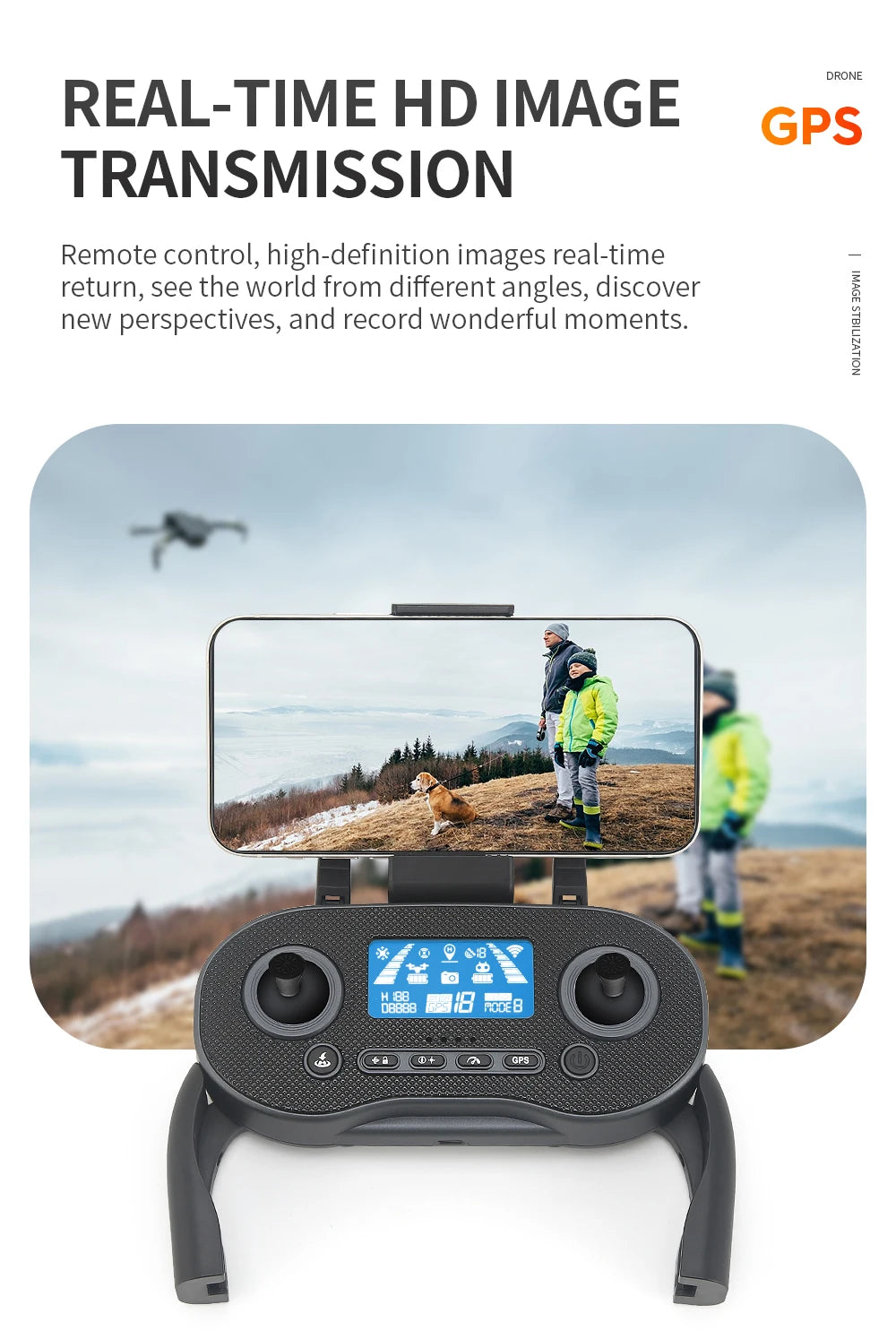 WYFA X3 Drone, DRONE REAL-TIME HD IMAGE GPS TRANSMISSION Remote control;