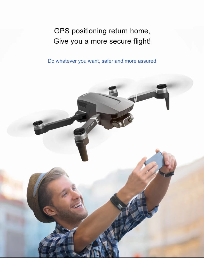 F4 Drone - 4K HD Professional 2-Axis Gimbal Brushless RC Dron GPS 5G WIFI 2KM Flight Distance FPV Foldable Quadcopter VS SG907 MAX Professional Camera Drone 22 F4 Drone, GPS positioning return home, Give you a more secure flightl Do whatever you want; safer