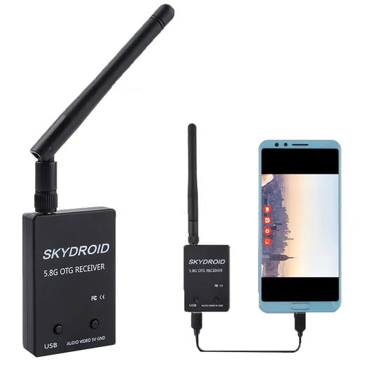 SKYDROID Mini UVC OTG 5.8G 150CH Audio FPV-mottagare för Android Mobiltelefon Tablet Smartphone Sändare RC Drone Reservdel