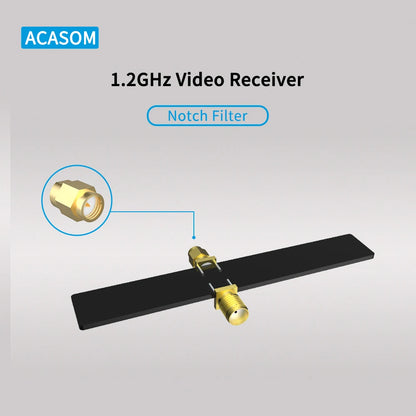 Compatible TBS 1.2GHz 1.3GHz VRX Notch Filter (868/915 MHz) improves video reception for 1.2-1.3GHz video receivers