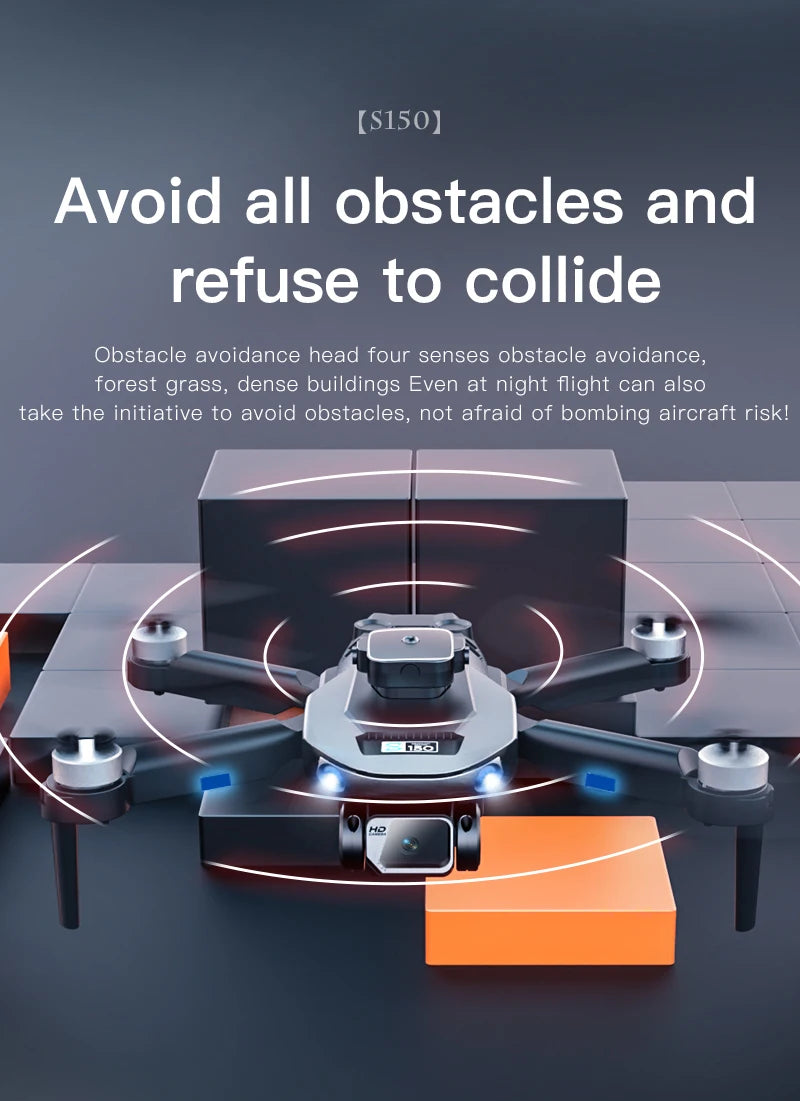 S150 Drone, avoid all obstacles and refuse to collide obstacle avoidance head four sense