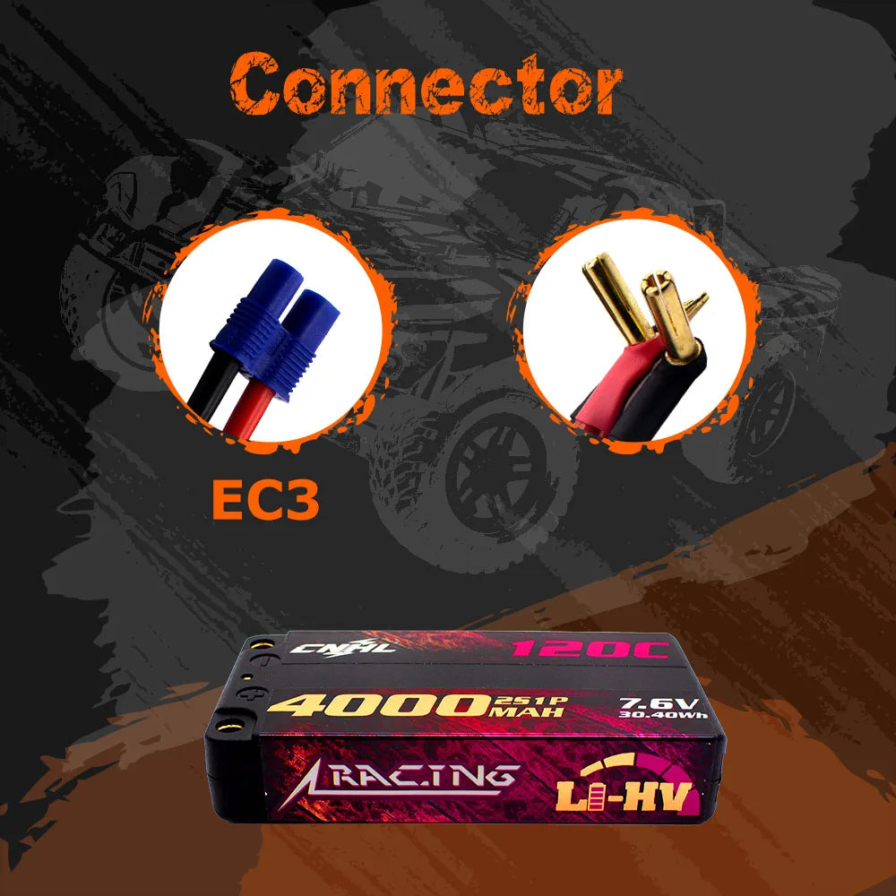 2PCS CNHL 2S 7.6V Lipo Battery for FPV Drone, Connector EC3 4Z4a ZTCZC QOOQr7%