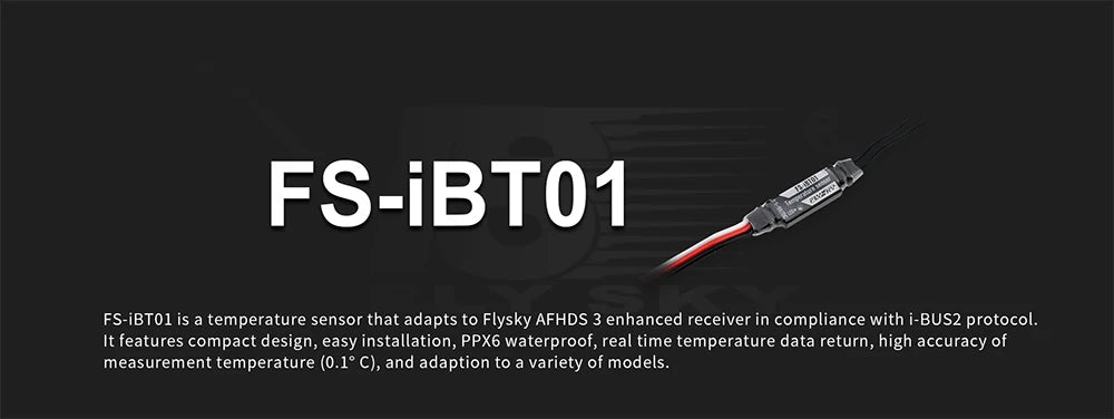 FS-iBTO1 is a temperature sensor that adapts to Flysky 