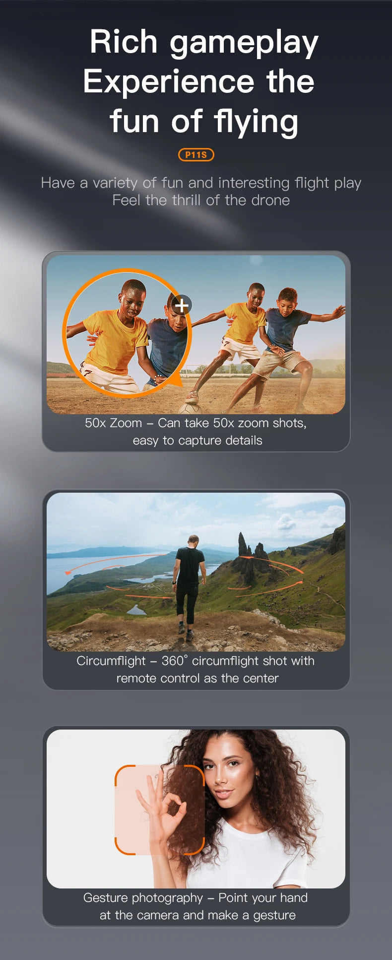 P11S Drone - 8K HD Camera 360 Obstacle Avoidance FPV MINI Aerial Photography Helicopter Professional Foldable Quadcopter Toy 43 P11S Drone, rich gameplay experience the fun of flying p11s have a