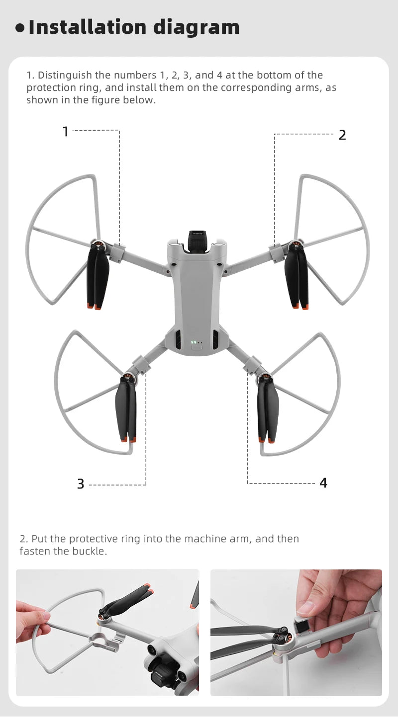 Propeller Guard for DJI Mini 3 Pro Drone - Propellers Protector Props Cover Wing Fan Bumper Cage Protective Ring Drone Accessories 46 Propeller Guard for DJI Mini 3 Pro Drone, Propeller Guard for DJI Mini 3 Pro