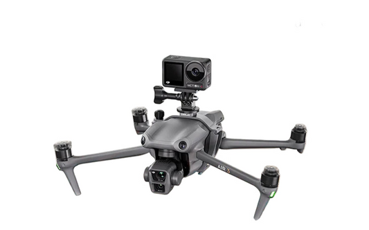 Multifunctional Mount Holder for DJI Air 3, Expansion Fixed Bracket with 1/4 Adapter, Dual Cold Shoes, GoPro/LED/Speaker