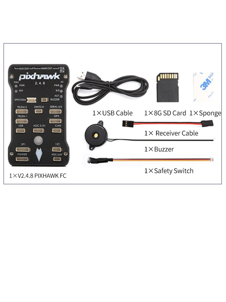 Pixhawk PX4 PIX 2.4.8 32 ビット フライト コントロール - FC M8N GPS 