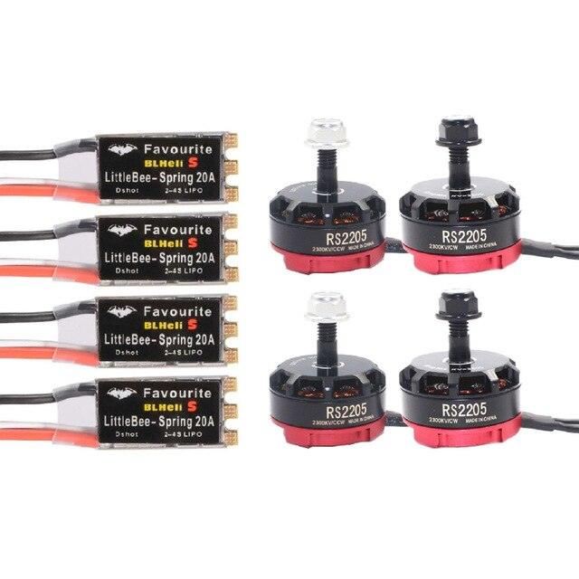 RS2205 2205 2300KV CW CCW Brushless Motor With LittleBee 20A/30A BLHeli_S ESC for FPV RC QAV250 210mm Racing Drone Multicopter - RCDrone