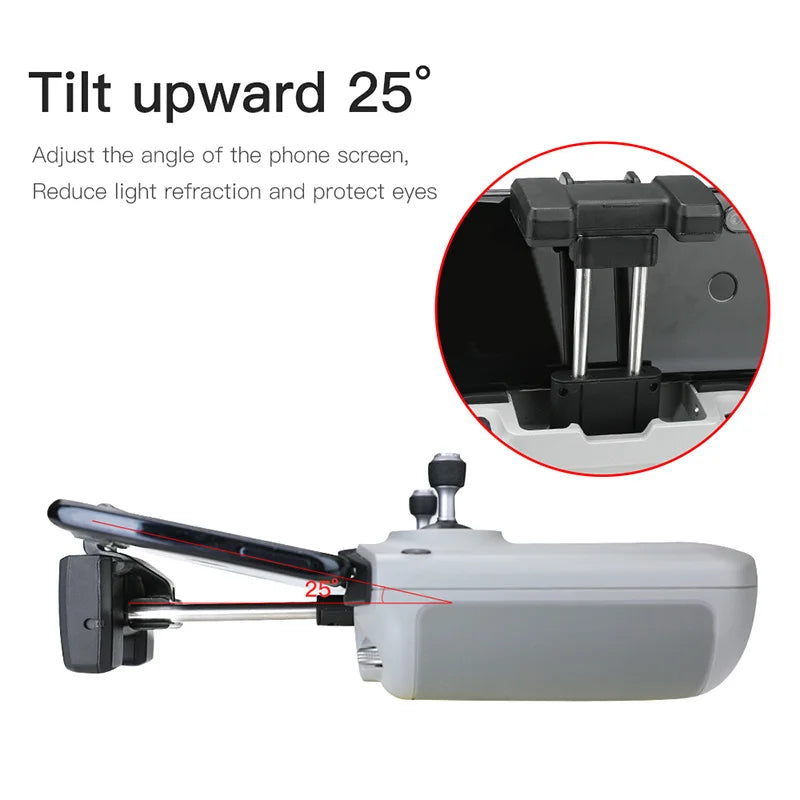 Tilt upward 25 Adjust the angle of the phone screen; Reduce light refraction and
