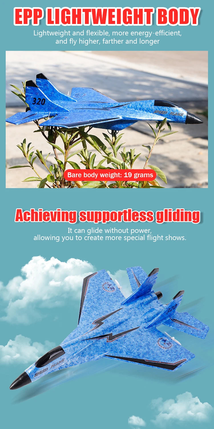 New RC Plane Glider Airplane, EPPLIGHZWEIGHTBODY Lightweight and flexible; more energy-efficient;