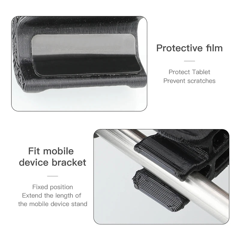 For DJI MINI 2 Remote Control Extend Smartphone Tablet Bracket Clip Holder for Mavic AIR 2/Air 2S/Mavic 3 Drone Accessories 24 Protective film Protect Tablet Prevent scratches Fit mobile device bracket Fixed position Extend the length
