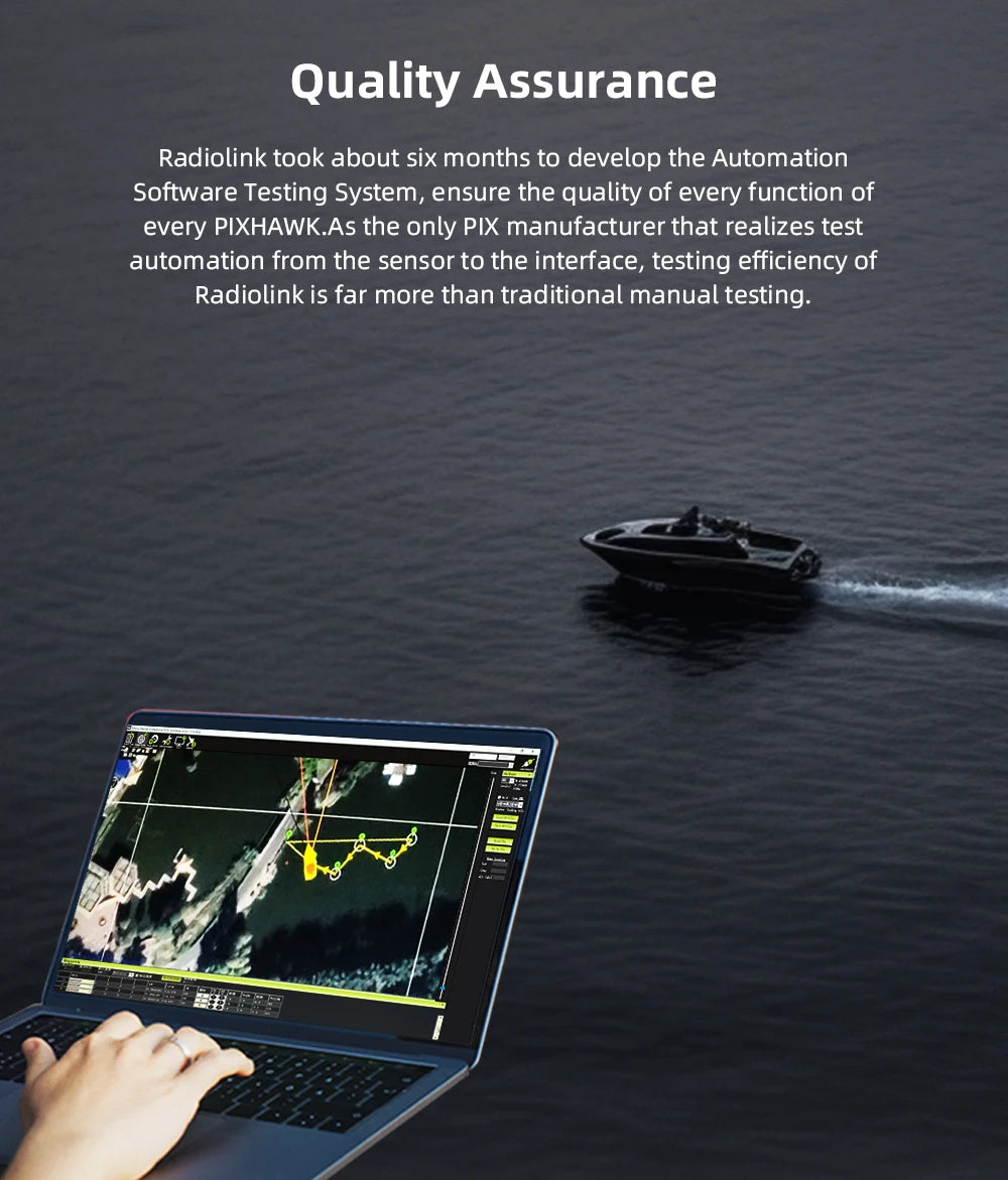 Radiolink Pixhawk PIX 2.4.8 APM 32 Bit Flight Controller - FC with GPS M8N SE100 for RC Drone Quadcopter/6-8 Axis Multirotor 13 Radiolink is the only PIX manufacturer that realizes test automation from the sensor to the