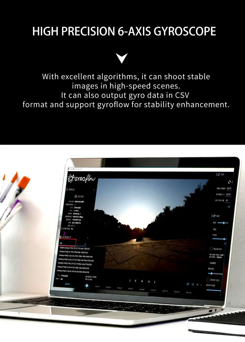 Hawkeye Firefly X LITE II 4K Naked Camera, high-precision 6-axis gyroscope can shoot stable images in high