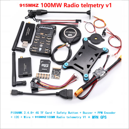 Pixhawk PX4 With M9N GPS, A Pixhawk PX4 flight controller with M9N GPS, used for a RC quadcopter Ardupilot with autopilot and safety features.