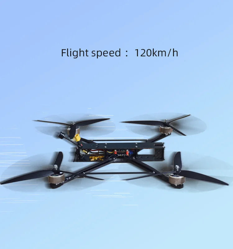 RCDrone FLH10 10inch FPV drone specifications: mainland China origin, max payload 3.5kg, flying distance/time varies by load.