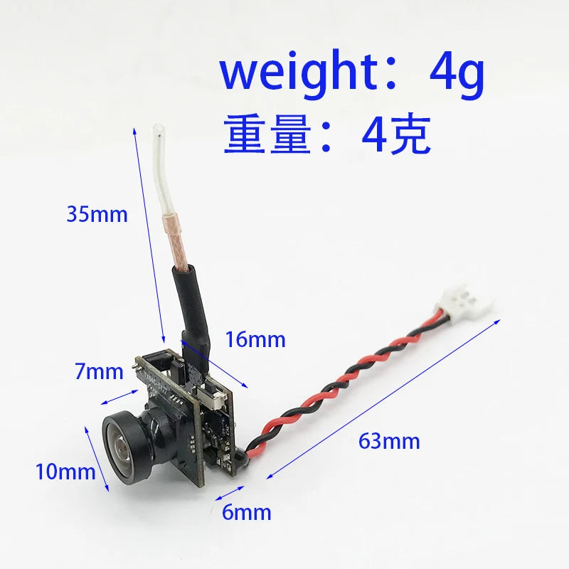 FPV VTX Camera Frequency: 5.8G Channel: 40CH Trans