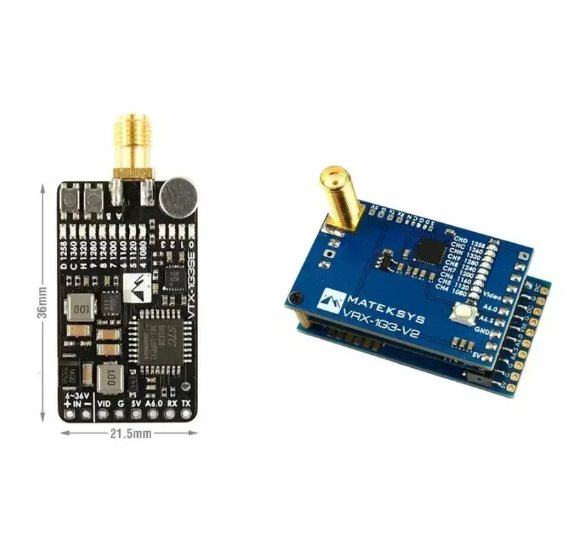 Matek VTX-1G3SE / VRX-1G3-V2 1.2G 1.3G 800mw 9CH VRX - Matek System Video Transmission Receiver For RC FPV Drone Aircraft Helicopter Model Parts 16 Matek VTX, Matek System Video Transmission Receiver For RC FPV Drone Aircraft Helic