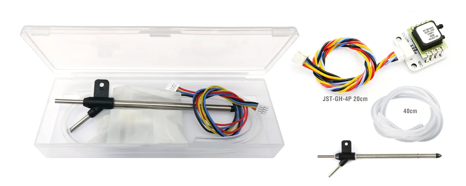 MATEK  AS-DLVR-I2C, Clear silicon tubing 40cm Wiring 5V to FC 45.5V SCL