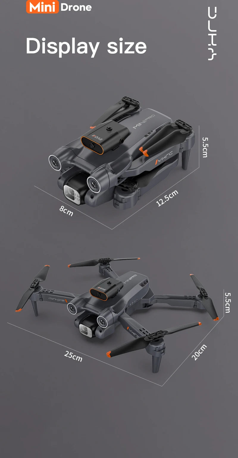 P12 Drone - Obstacle Avoidance Folding 4K HD Drone Optical Flow Quadcopter HD Aerial Photography RC Aircraft Kids Toys Gifts 44 P12 Drone - Obstacle