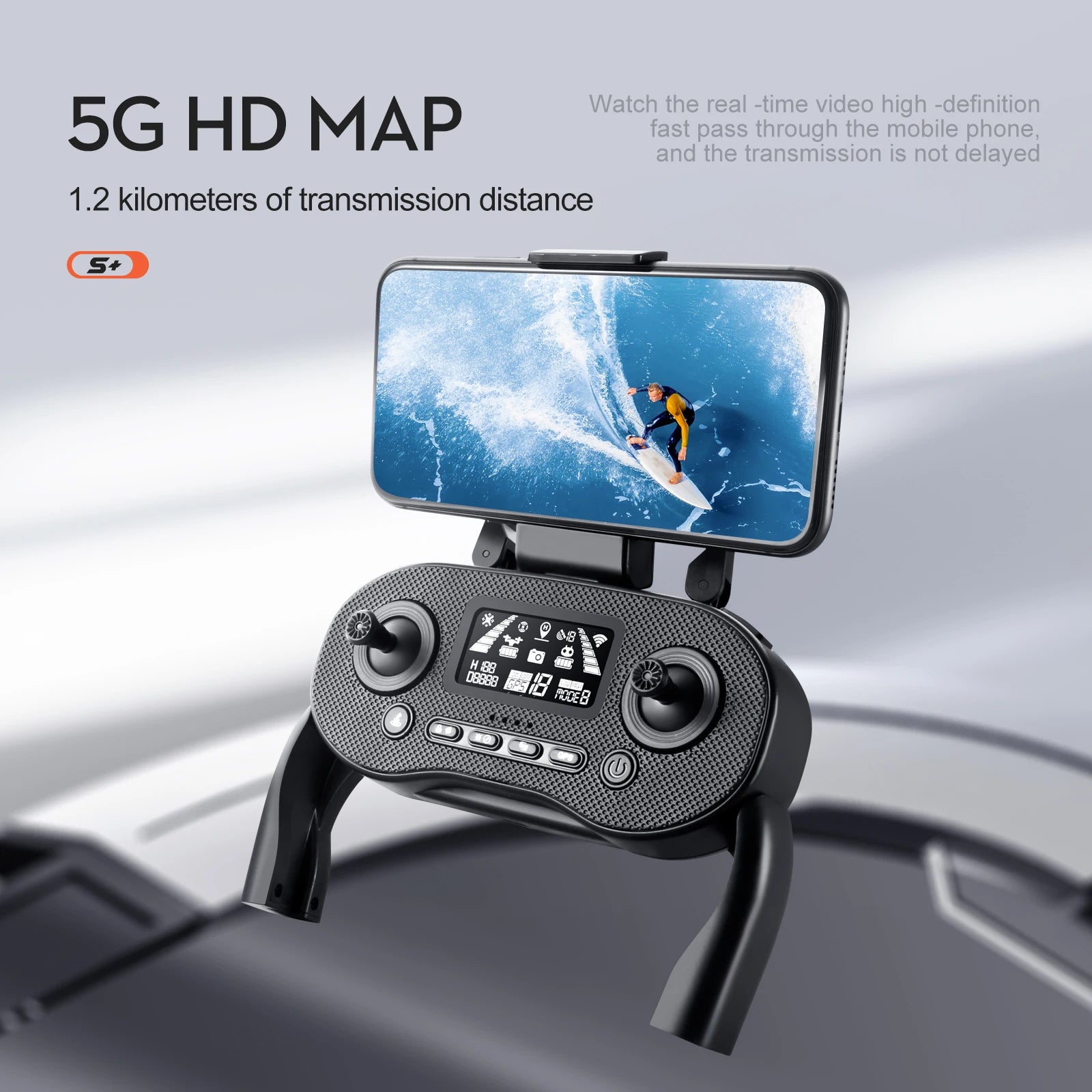 S+ Drone / S Plus Drone - GPS 6K HD Dual HD Camera RC Distance 1200M Laser Obstacle Avoidance Aerial Photography Brushless Motor Foldable Quadcopter Professional Camera Drone 25 S+ Drone, watch the real -time video high -definition 56 HD MAP fast pass