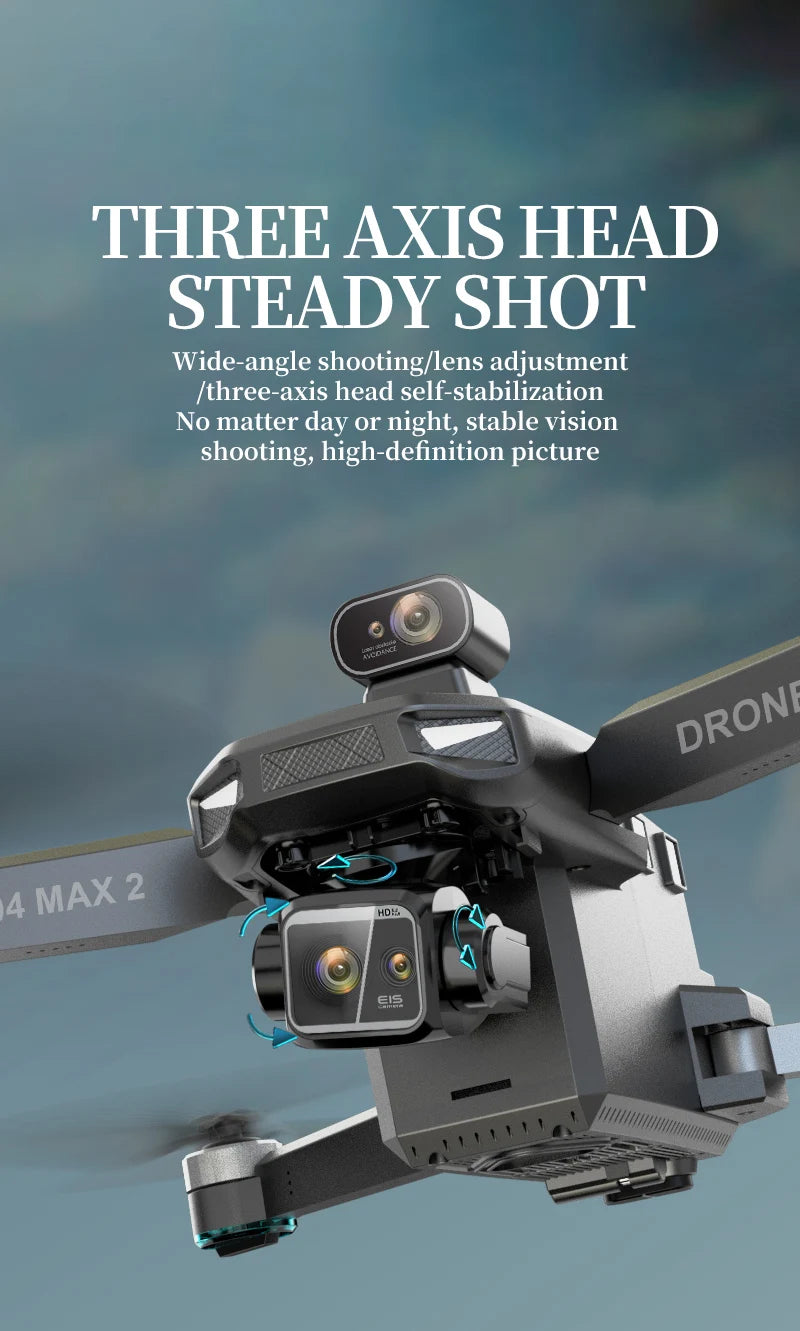 KF104 MAX2 Drone, Stabilized drone captures smooth footage with adjustable lenses for precise shots in any light.