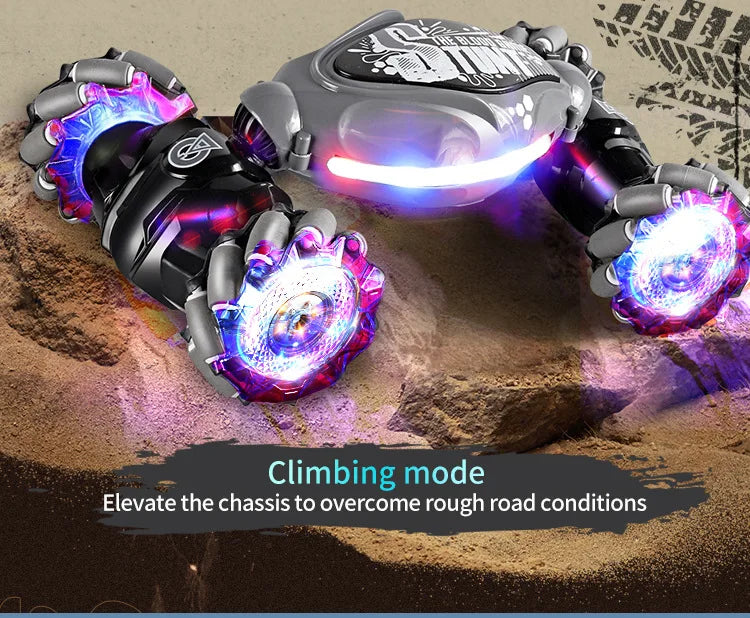 Climbing mode Elevate the chassis to overcome rough road