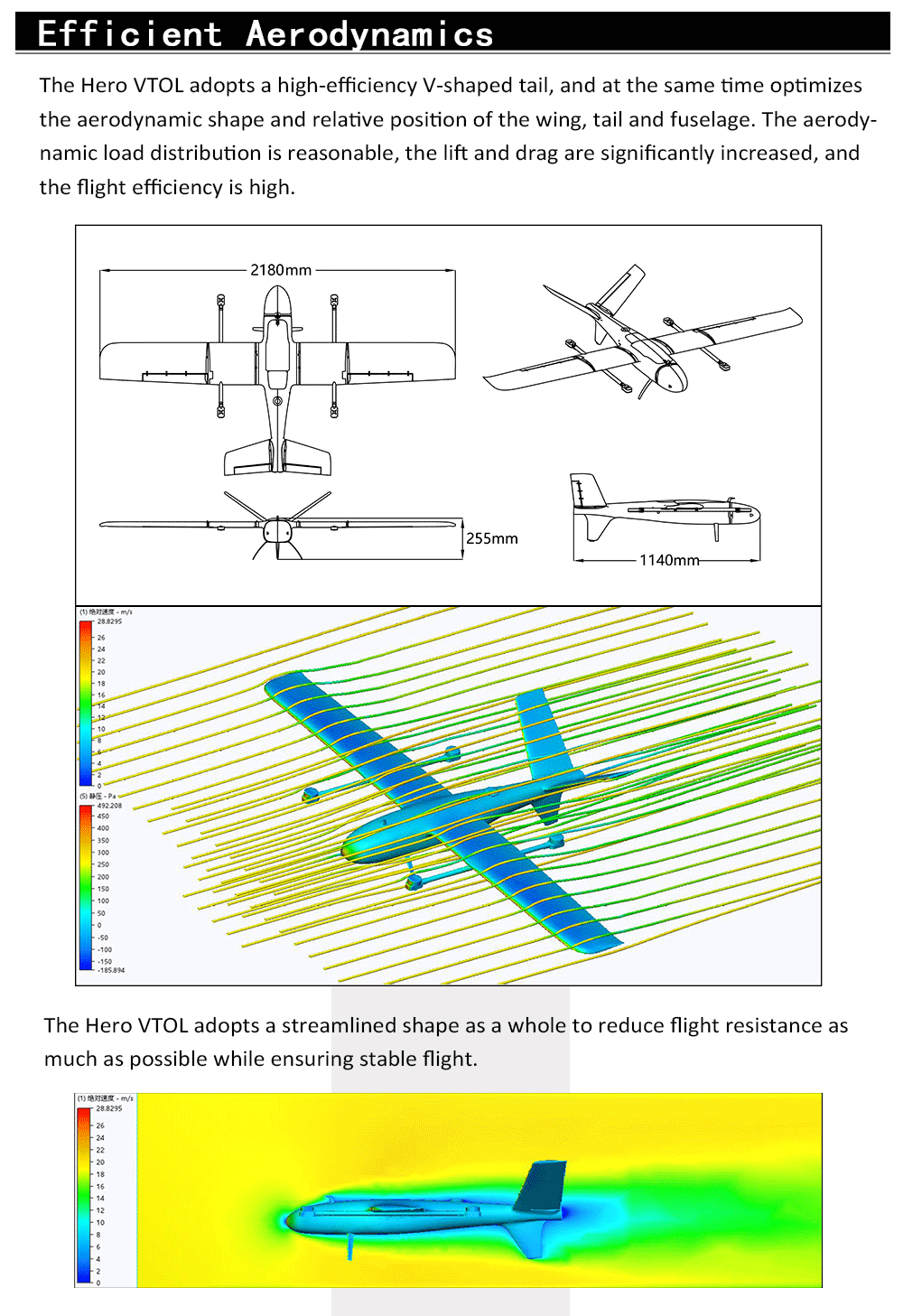 Makeflyeasy HERO VTOL, Hero VTOL's aerodynamic design optimizes lift, drag, and efficiency for smooth, stable flight.