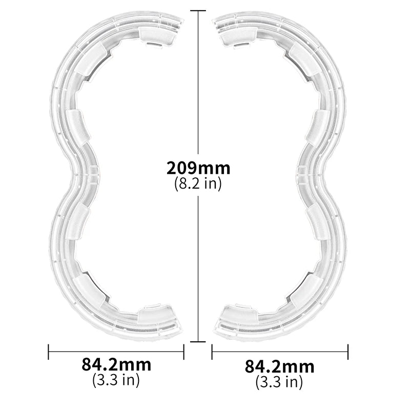 STARTRC Propeller Guard, Lightweight 53g transparent TPU propeller guard, 209mm x 84.2mm, with anti-collision bumper ring for DJI Avata 2.