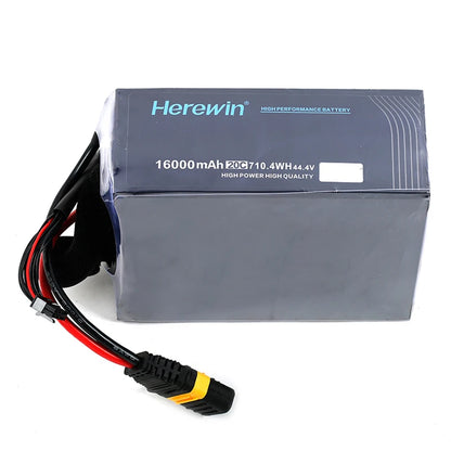 Herewin 12S 16000mah 20C Soft Case Lithium Battery, High-performance lithium battery for drone with 16,000mAh capacity and high power output.